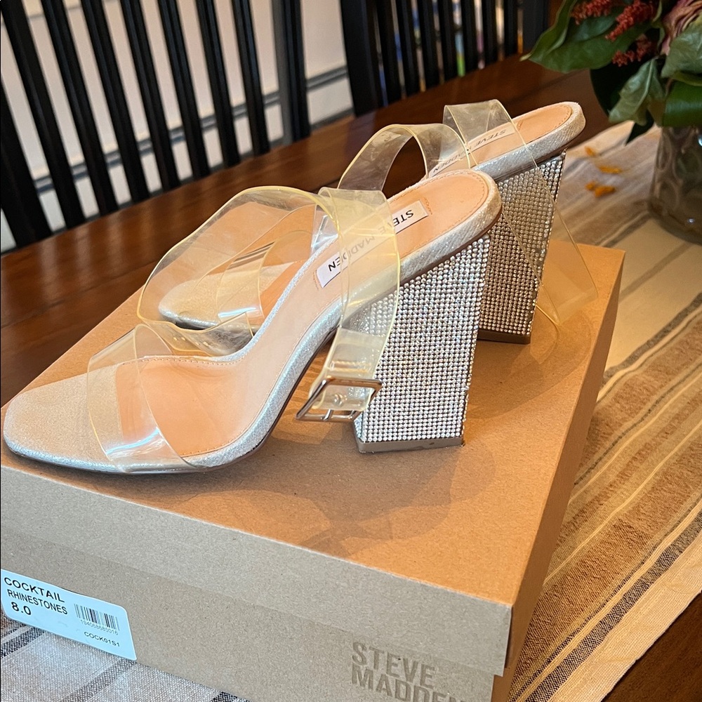 Steve Madden crystal cocktail heels